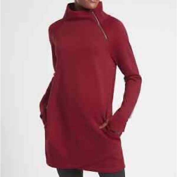 ATHLETA Cozy Karma Asym Sweatshirt Dress - Picture 11 of 11